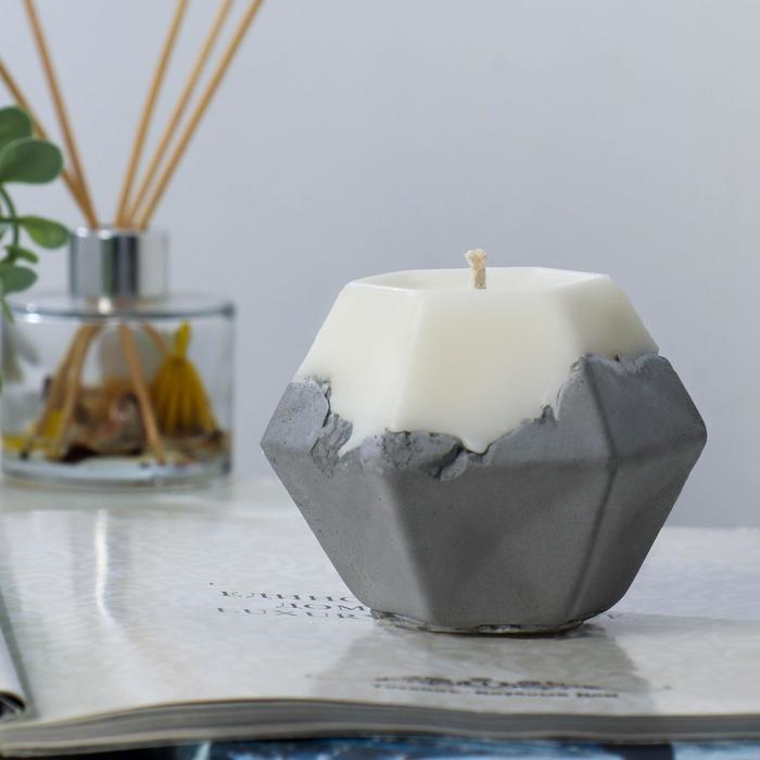Свеча интерьерная на бетоне "Кристалл", 9х8 см, белая
Свеча интерьерная на бетоне "Кристалл", 9х8 см, белая