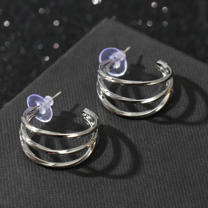 Серьги металл "Три линии" тонкость, цвет серебро
Серьги металл "Три линии" тонкость, цвет серебро