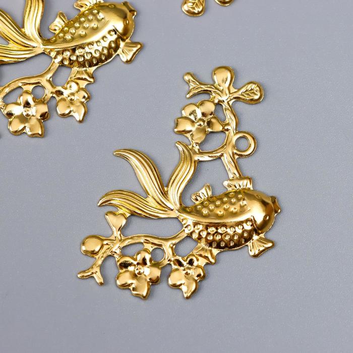 Декор металл для творчества "Рыбка в цветах" золото WA-643 3,7х6,8 см
Декор металл для творчества "Рыбка в цветах" золото WA-643 3,7х6,8 см