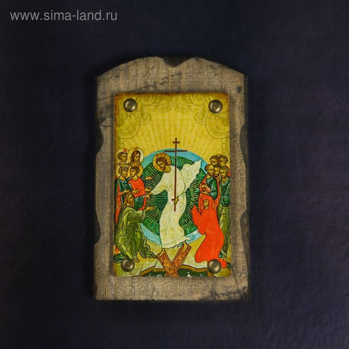 Икона над дверью под старину "Воскресение Христово"
Икона над дверью под старину "Воскресение Христово"