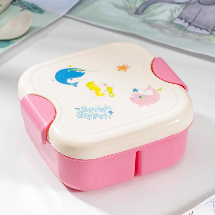 Ланч-бокс «Морской мир», 3 отделения, 15×14×6,5 см, квадратный, с ложкой, цвет МИКС
Ланч-бокс «Морской мир», 3 отделения, 15×14×6,5 см, квадратный, с ложкой, цвет МИКС