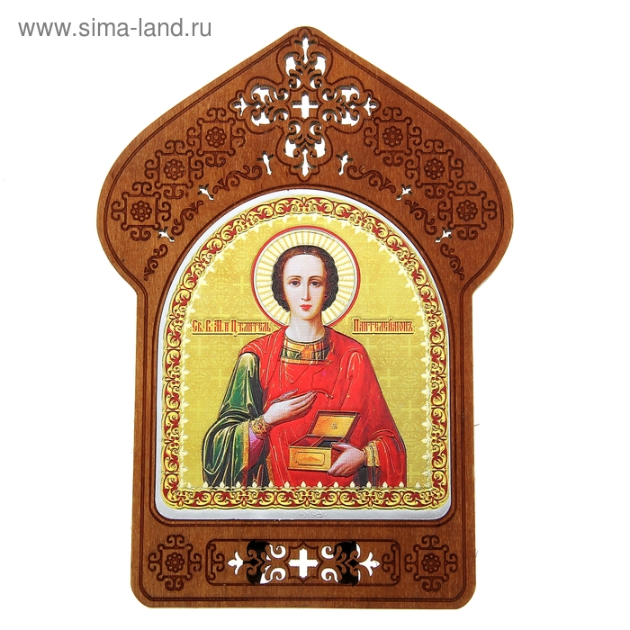 Ажурная икона на подставке "Святой целитель Пантелеимон"
Ажурная икона на подставке "Святой целитель Пантелеимон"