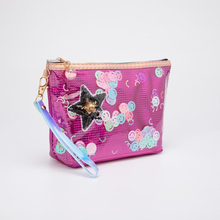 Косметичка на молнии, с ручкой, цвет малиновый
Косметичка на молнии, с ручкой, цвет малиновый