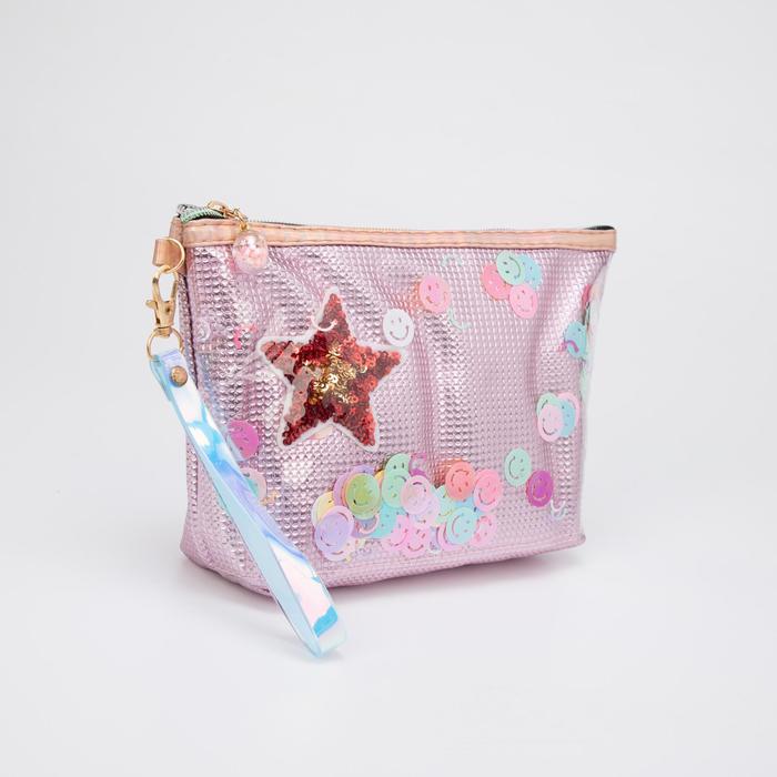 Косметичка на молнии, с ручкой, цвет розовый
Косметичка на молнии, с ручкой, цвет розовый