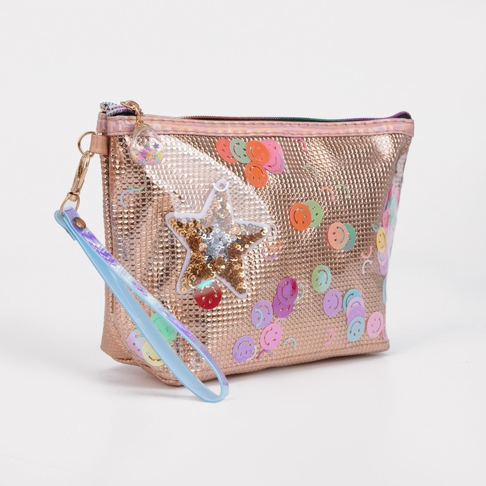 Косметичка на молнии, с ручкой, цвет золотистый
Косметичка на молнии, с ручкой, цвет золотистый