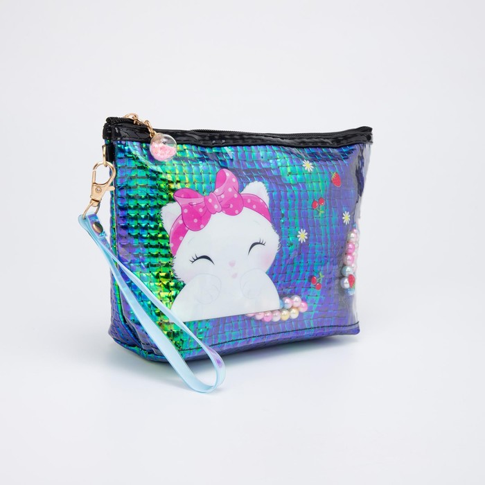 Косметичка на молнии, с ручкой, цвет синий
Косметичка на молнии, с ручкой, цвет синий