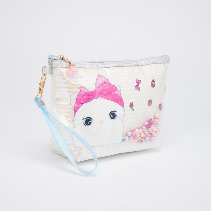 Косметичка на молнии, с ручкой, цвет белый
Косметичка на молнии, с ручкой, цвет белый