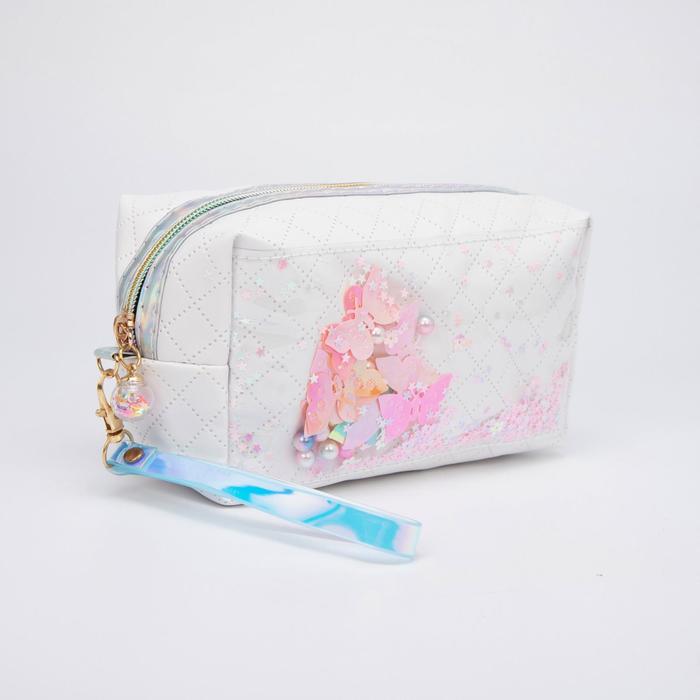 Косметичка на молнии, с ручкой, цвет белый
Косметичка на молнии, с ручкой, цвет белый