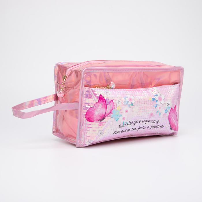 Косметичка на молнии, наружный карман, цвет розовый
Косметичка на молнии, наружный карман, цвет розовый