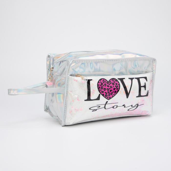 Косметичка на молнии, наружный карман, цвет серебристый
Косметичка на молнии, наружный карман, цвет серебристый