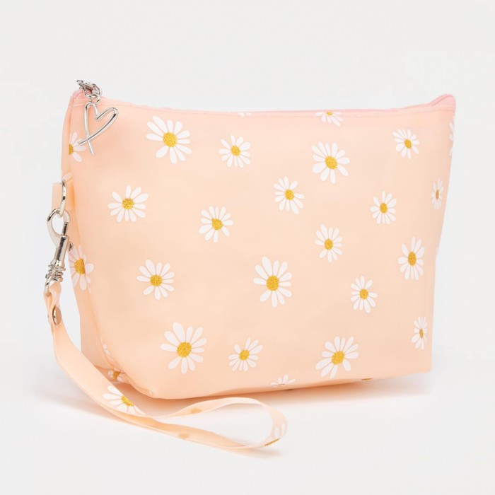 Косметичка на молнии, с ручкой, цвет персиковый
Косметичка на молнии, с ручкой, цвет персиковый