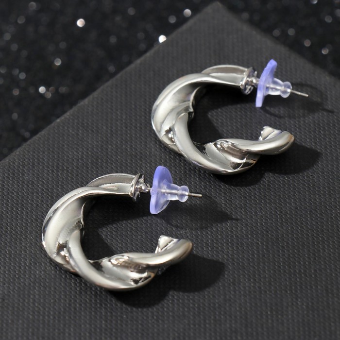 Серьги-кольца "Завиток" графиня, цвет серебро
Серьги-кольца "Завиток" графиня, цвет серебро