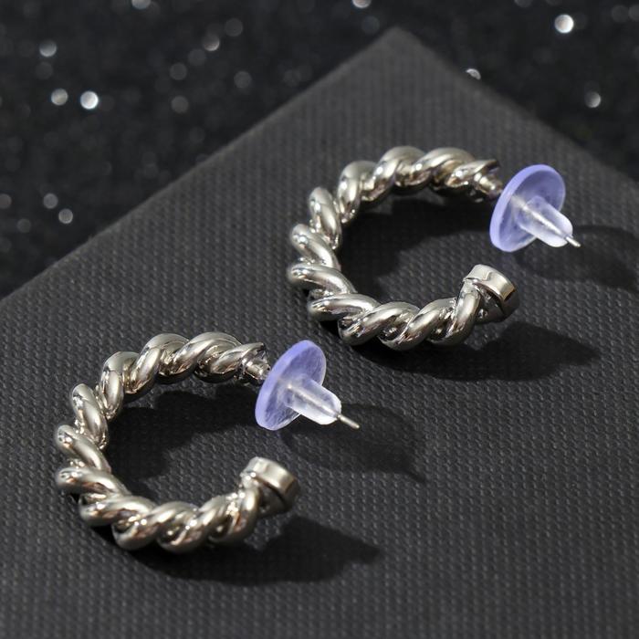 Серьги-кольца "Сплетение" минимализм, цвет серебро
Серьги-кольца "Сплетение" минимализм, цвет серебро