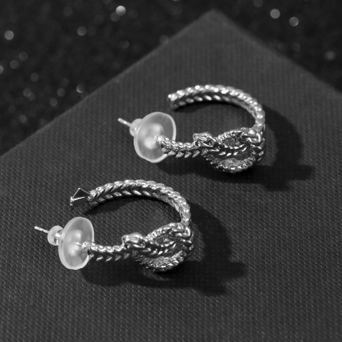 Серьги-кольца "Чудо" энтузиазм, цвет серебро, d= 2,5 см
Серьги-кольца "Чудо" энтузиазм, цвет серебро, d= 2,5 см