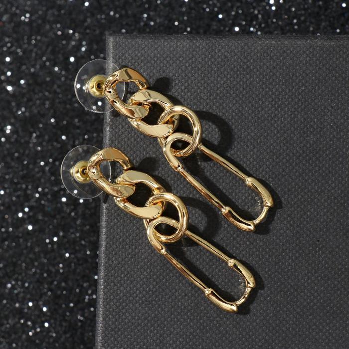 Серьги металл "Блеск" звенья, цвет золото
Серьги металл "Блеск" звенья, цвет золото