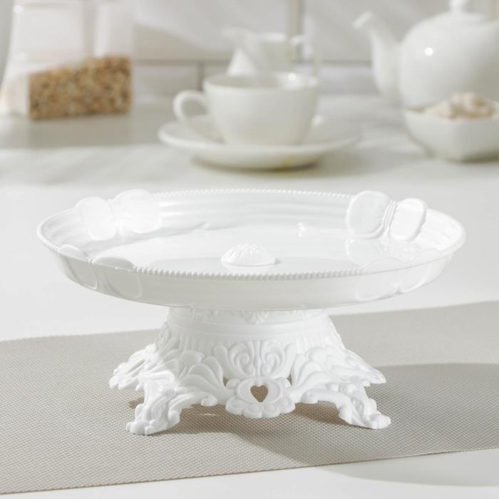 Блюдо для торта и пирожных на ножке, 22,5×9,5 см, цвет белый
Блюдо для торта и пирожных на ножке, 22,5×9,5 см, цвет белый