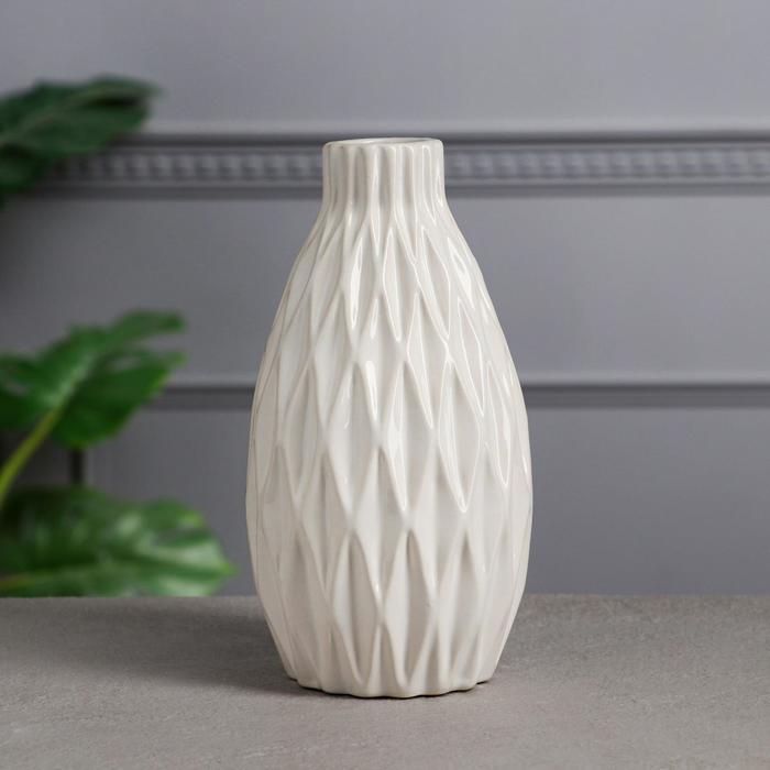 Ваза керамическая "Финик", настольная, белая, 22 см
Ваза керамическая "Финик", настольная, белая, 22 см