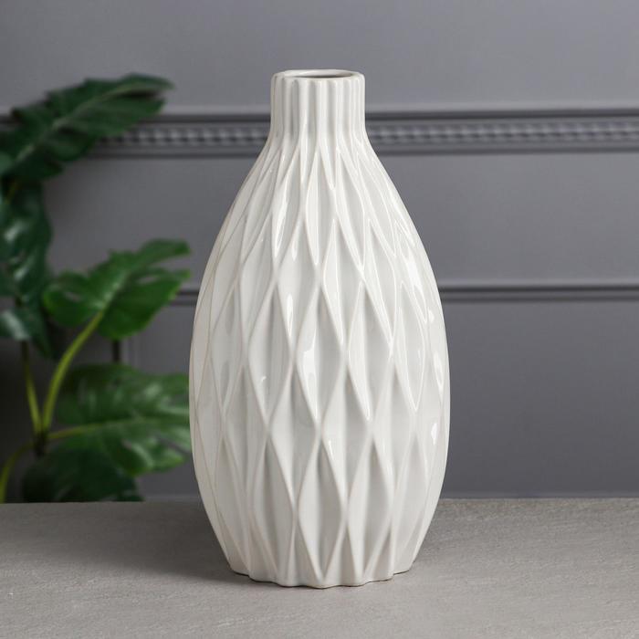 Ваза керамическая "Финик", настольная, белая, 33 см
Ваза керамическая "Финик", настольная, белая, 33 см