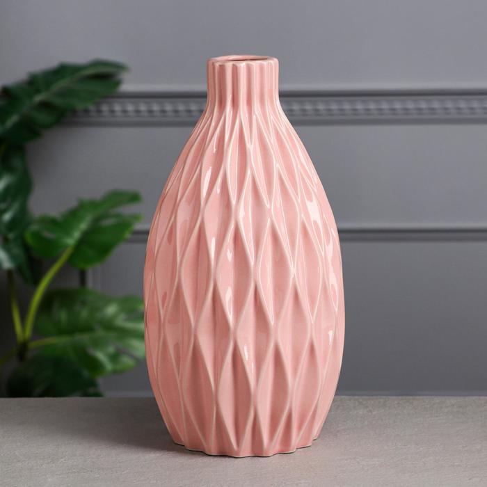 Ваза керамическая "Финик", настольная, розовая, 33 см 
Ваза керамическая "Финик", настольная, розовая, 33 см