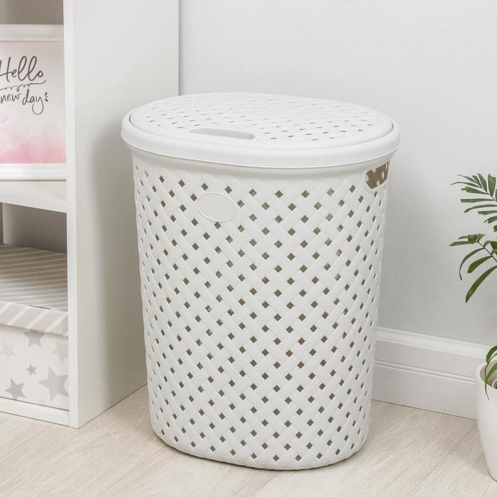 Корзина для белья «Рогожка», 42 л, цвет белый
Корзина для белья «Рогожка», 42 л, цвет белый