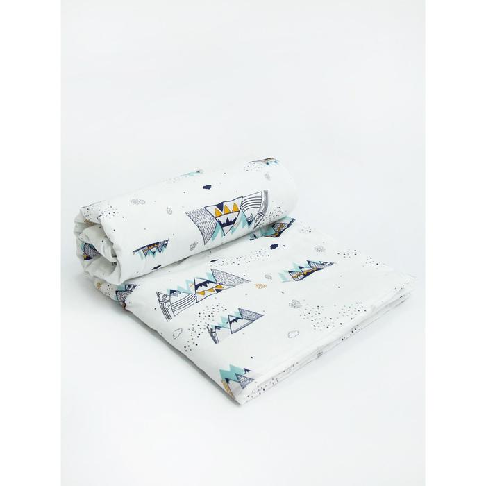 Пододеяльник, размер 147х112 см, принт горы, цвет белый-мята
Пододеяльник, размер 147х112 см, принт горы, цвет белый-мята