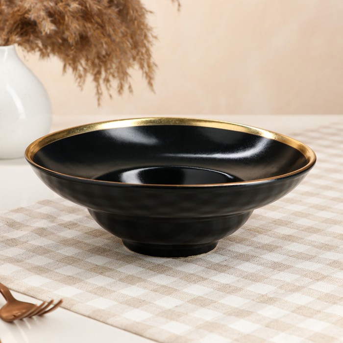 Тарелка для пасты глубокая "Графит Голд", матовая, чёрная, 500 мл
Тарелка для пасты глубокая "Графит Голд", матовая, чёрная, 500 мл