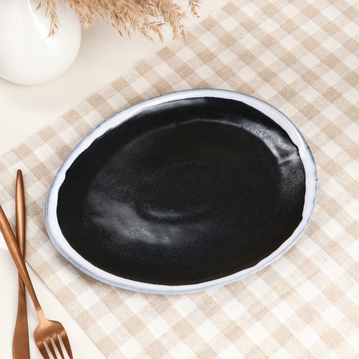 Тарелка подстановочная "Овальная", графит, матовая, 22*26 см
Тарелка подстановочная "Овальная", графит, матовая, 22*26 см