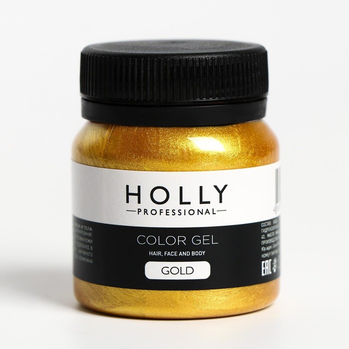 Декоративный гель для волос, лица и тела COLOR GEL Holly Professional, Gold, 50 мл
Декоративный гель для волос, лица и тела COLOR GEL Holly Professional, Gold, 50 мл