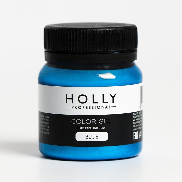 Декоративный гель для волос, лица и тела COLOR GEL Holly Professional, Blue, 50 мл
Декоративный гель для волос, лица и тела COLOR GEL Holly Professional, Blue, 50 мл