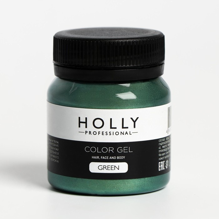 Декоративный гель для волос, лица и тела COLOR GEL Holly Professional, Green, 50 мл
Декоративный гель для волос, лица и тела COLOR GEL Holly Professional, Green, 50 мл