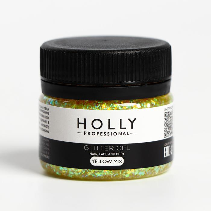 Декоративный гель для волос, лица и тела GLITTER GEL Holly Professional, Yellow Mix, 20 мл
Декоративный гель для волос, лица и тела GLITTER GEL Holly Professional, Yellow Mix, 20 мл