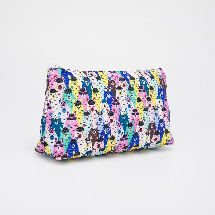 фото Косметичка, отдел на молнии, без подклада, цвет разноцветный, «ламы»