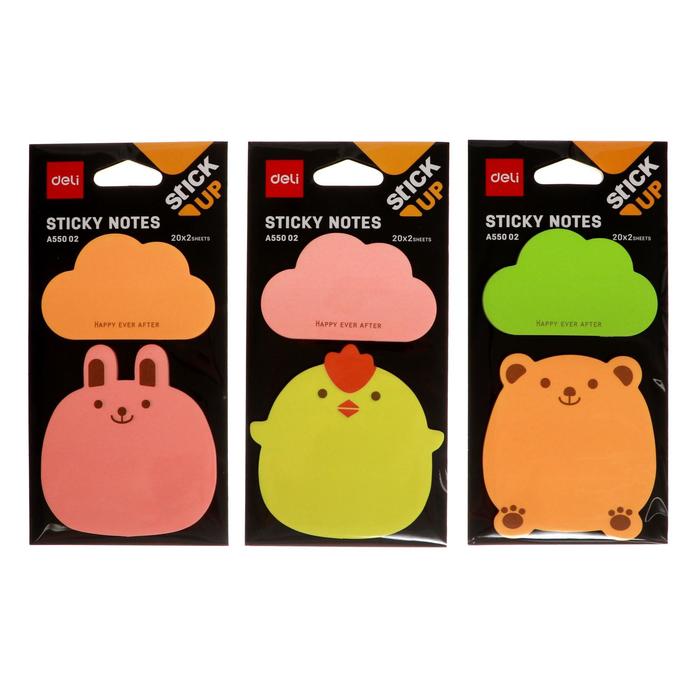 Закладки с клеевым краем 76х76 мм, 2 цвета по 20 листов, Deli
Закладки с клеевым краем 76х76 мм, 2 цвета по 20 листов, Deli