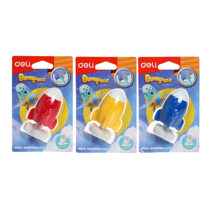 Точилка 1 отвертстие Deli Rocket Bumpees, пластиковый корпус, с контейнером, с ластиком, в блистере, МИКС
Точилка 1 отвертстие Deli Rocket Bumpees, пластиковый корпус, с контейнером, с ластиком, в блистере, МИКС
