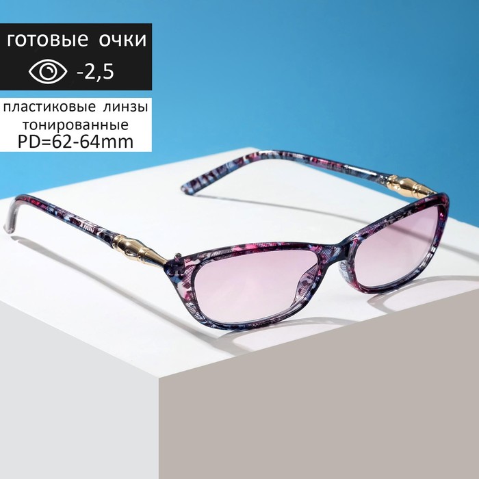 Очки корригирующие Восток 6623, цвет фиолетовый, тонированные,-2,5
Очки корригирующие Восток 6623, цвет фиолетовый, тонированные,-2,5