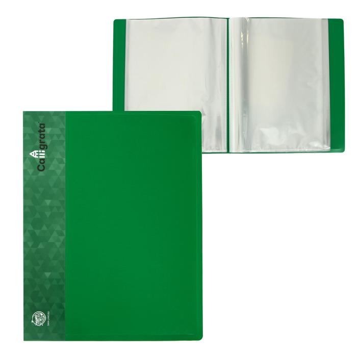 Папка с 80 вкладышами А4, 700 мкм, Calligrata, карман на корешке, зелёная
Папка с 80 вкладышами А4, 700 мкм, Calligrata, карман на корешке, зелёная