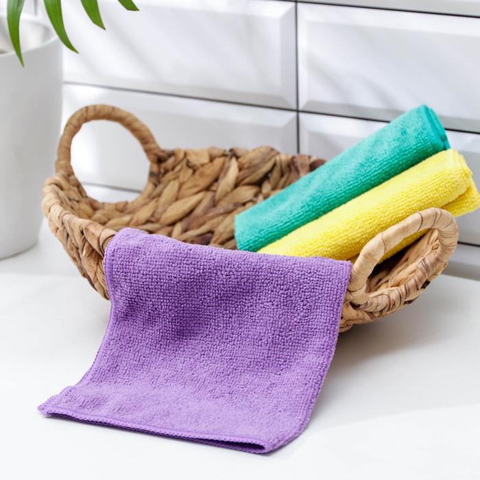 Набор салфеток из микрофибры «Универсальные», 30×30 см, 3 шт
Набор салфеток из микрофибры «Универсальные», 30×30 см, 3 шт