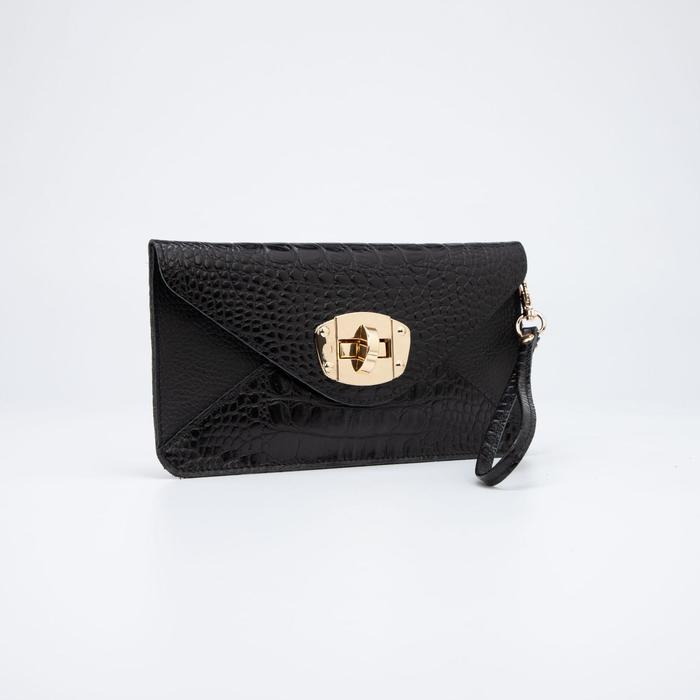 Кошелёк на застёжке, цвет чёрный
Кошелёк на застёжке, цвет чёрный