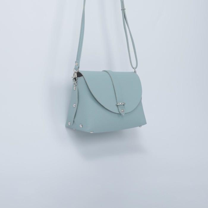 Мессенджер, отдел на хлястике, длинный ремень, цвет голубой
Мессенджер, отдел на хлястике, длинный ремень, цвет голубой