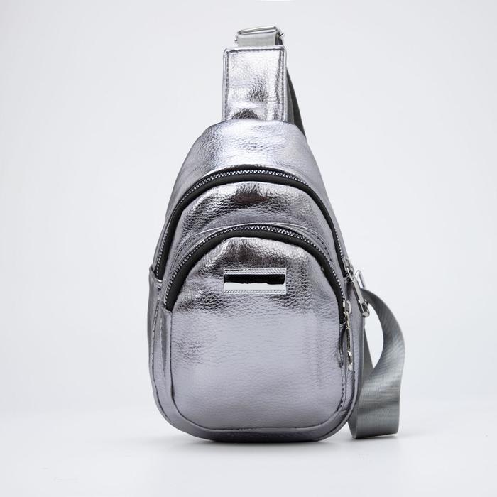 Сумка-слинг, отдел на молнии, наружный карман, цвет стальной
Сумка-слинг, отдел на молнии, наружный карман, цвет стальной