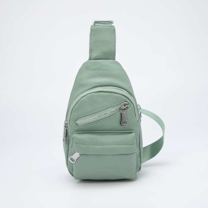 Сумка-слинг, отдел на молнии, 2 наружных кармана, цвет фисташковый
Сумка-слинг, отдел на молнии, 2 наружных кармана, цвет фисташковый