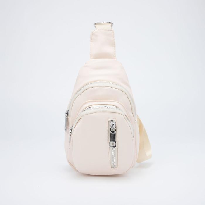 Сумка-слинг, отдел на молнии, 2 наружных кармана, цвет бежевый
Сумка-слинг, отдел на молнии, 2 наружных кармана, цвет бежевый