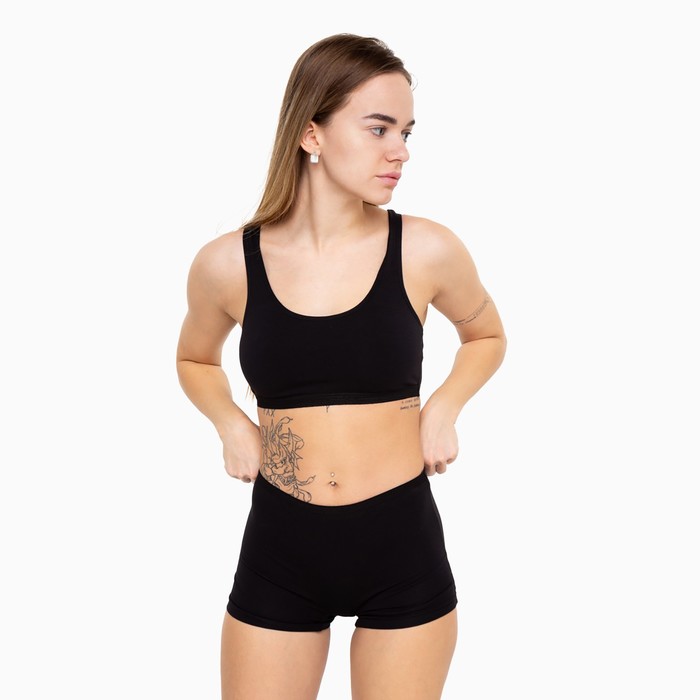 Трусы женские шорты, цвет чёрный, размер 44-46 (L)
Трусы женские шорты, цвет чёрный, размер 44-46 (L)