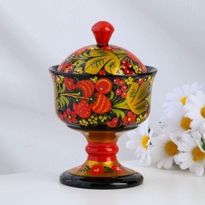 Ваза для варенья, 11х15 см, с художественной росписью
Ваза для варенья, 11х15 см, с художественной росписью