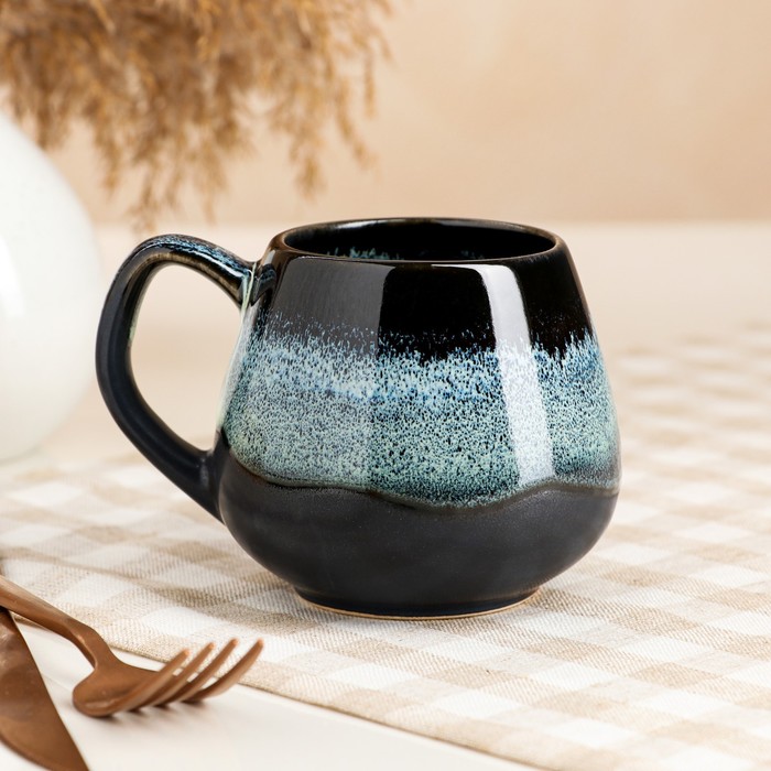 Кружка "Бочка", глазурь, матовая, чёрно-зелёная, 0.4 л
Кружка "Бочка", глазурь, матовая, чёрно-зелёная, 0.4 л