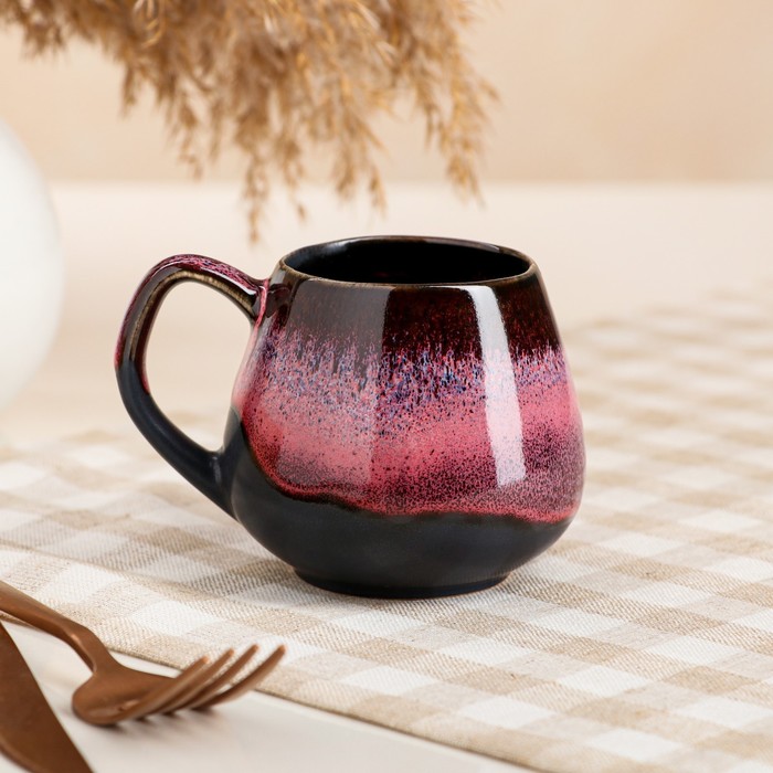 Кружка "Бочка", глазурь, матовая, чёрно-красная, 0.2 л
Кружка "Бочка", глазурь, матовая, чёрно-красная, 0.2 л