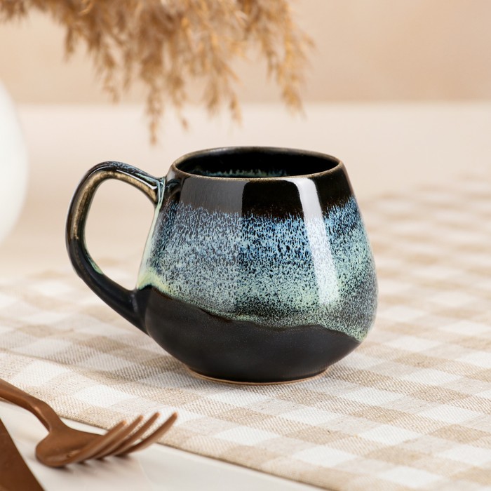 Кружка "Бочка", глазурь, матовая, чёрно-зелёная, 0.2 л
Кружка "Бочка", глазурь, матовая, чёрно-зелёная, 0.2 л