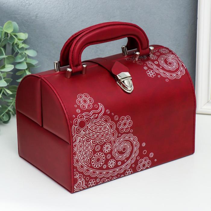 Шкатулка кожзам для украшений сундучок "Восточные огурцы" красный 15х15х22,5 см
Шкатулка кожзам для украшений сундучок "Восточные огурцы" красный 15х15х22,5 см