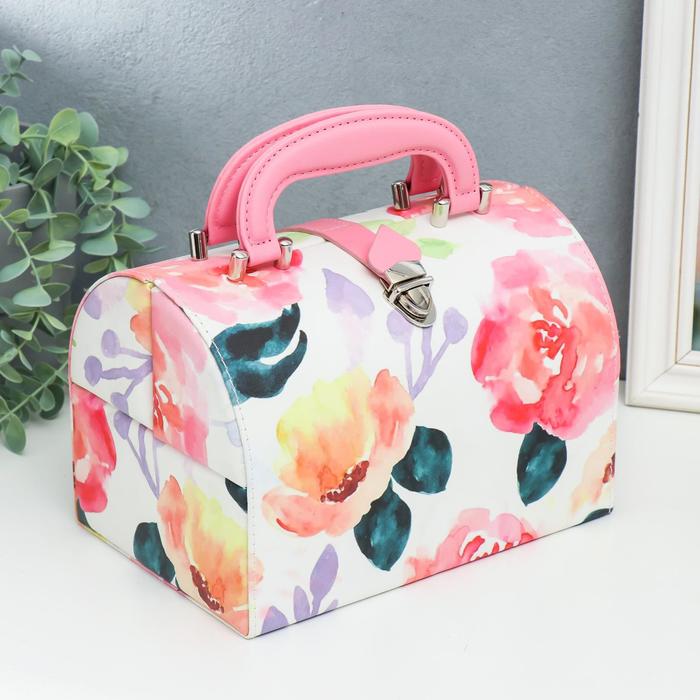 Шкатулка кожзам для украшений сундучок "Акварельные цветы" розовые 15х15х22,5 см
Шкатулка кожзам для украшений сундучок "Акварельные цветы" розовые 15х15х22,5 см