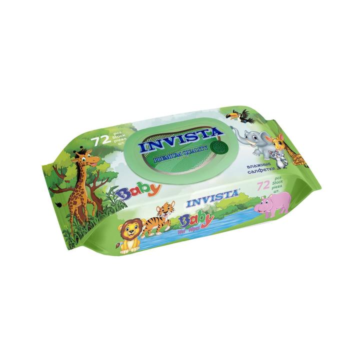 Влажные салфетки INVISTA Lux для детей с первых дней жизни, с клапаном, 72 шт. 
Влажные салфетки INVISTA Lux для детей с первых дней жизни, с клапаном, 72 шт.